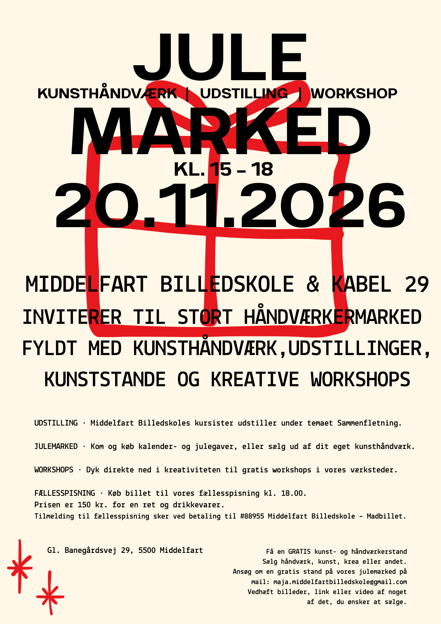 julemarked 2026 p� middelfart billedskole